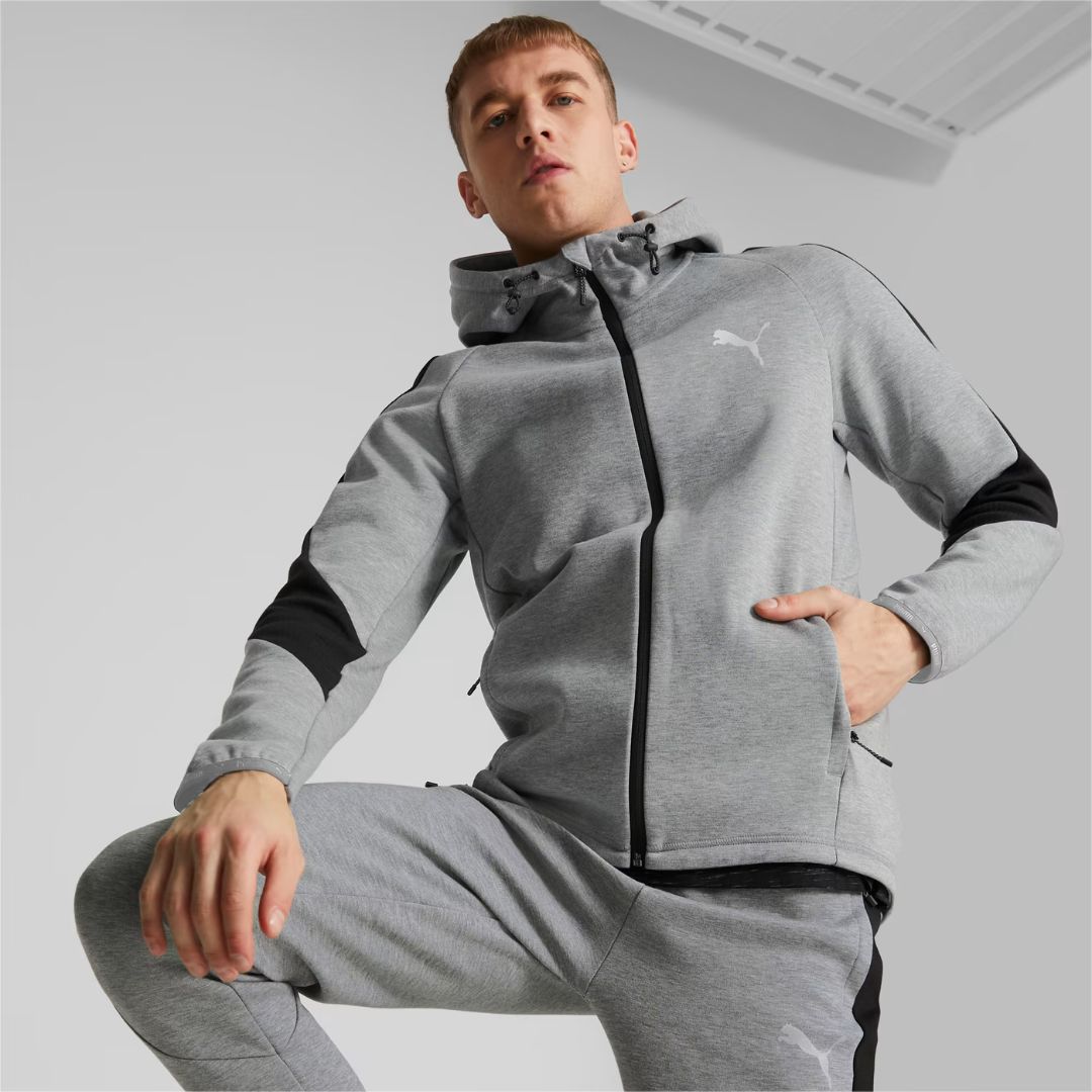 xr:d:DAFwNd9cJQ4:6,j:4801243713571757220,t:23101916 Ensemble ADULTS PUMA Evostripe Full-Zip GRIS – Image 1
