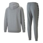 Ensemble ENFANTS à capuche avec bandes et fermeture zippée intégrale Essentials GRIS – Image 4