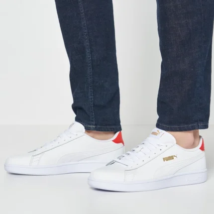Chaussure PUMA Smash v2 L BLANC/ROUGE