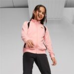 Ensemble pour Fille PUMA - Pink tricot tracksuit with sporty logo