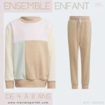 Ensemble ENFANT ADIDAS ras-du-cou colorblock BEIGE