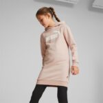 Robe à capuche Essentials Logo Enfant et Adolescent ROSE