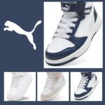 Baskets Puma Rebound V6 Mi-Hautes pour Enfants