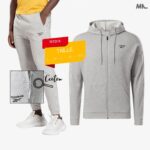 Ensemble ADULTS REEBOK wor piping fz gris
