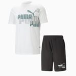 Ensemble Puma ESS+ LOGO POWER :  T-shirt et Short pour Hommes – Image 6