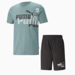 Ensemble Puma ESS+ LOGO POWER :  T-shirt et Short pour Hommes – Image 11