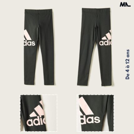 Legging Adidas imprimé avec taille élastiquée pour Filles